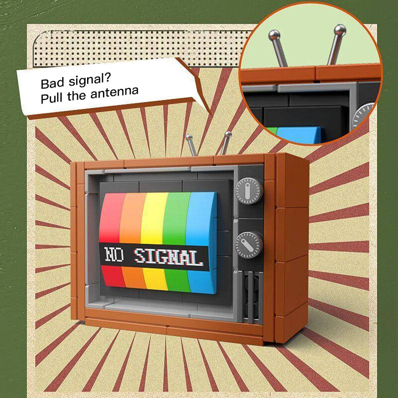 1970 Color Television Brick Building Set
