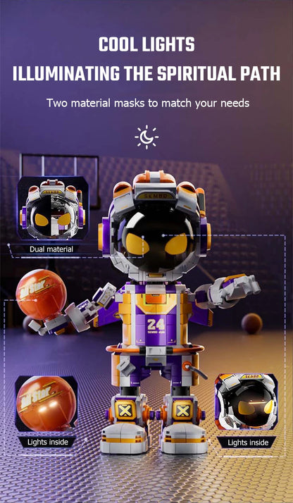 Starry Sky Dunker - Basketball Player #24 Brick Building Set